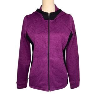 Womens ZEROXPOSUR Wild Grape Purple Knit Fleece Performance Full Zip Jacket M
